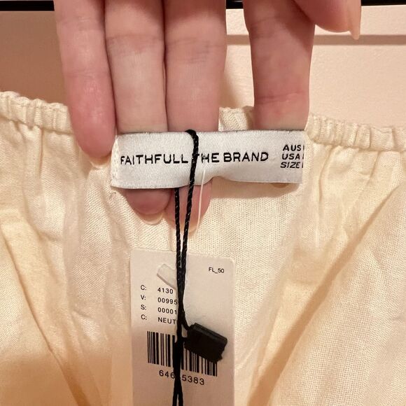 NWT Faithful The Brand Anthropologie Zuma Mini Dress 100% Linen Size 8 - Picture 5 of 12